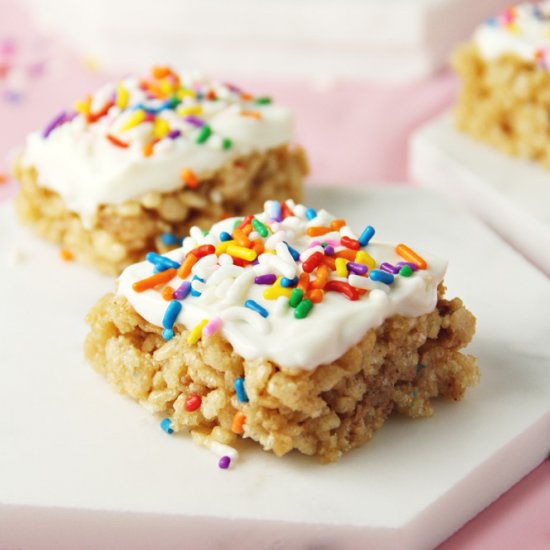 Birthday Cake Rice Krispie Treats