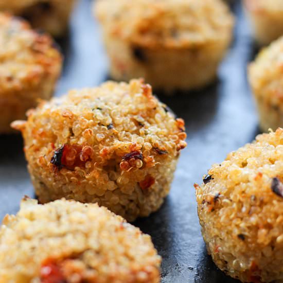 Quinoa pizza bites