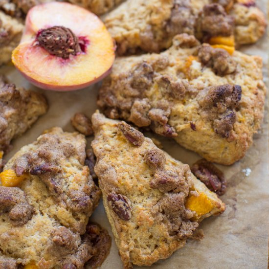 Peach Cobbler Scones