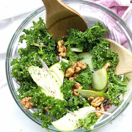 Kale, Apple & Maple Walnut Salad