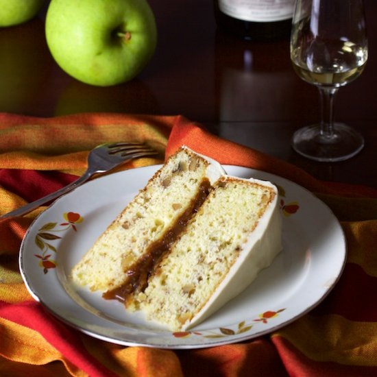 Wanut-Apple-Calvados-Caramel Cake