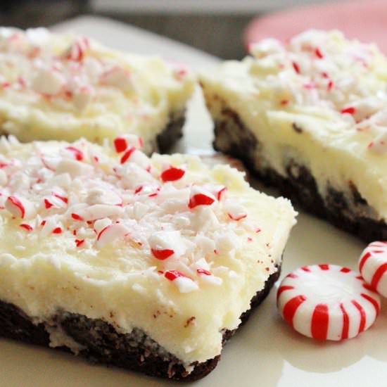 White Chocolate Peppermint Brownies