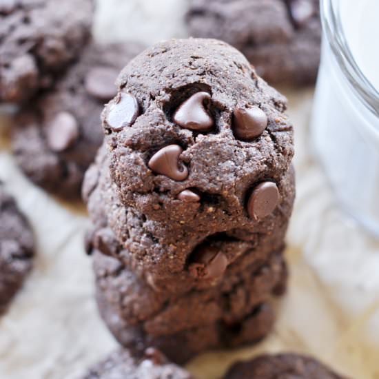 Vegan Double Chocolate Cookies