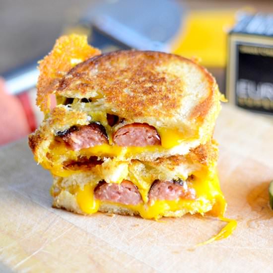 Smoked Sausage Grilled Cheese