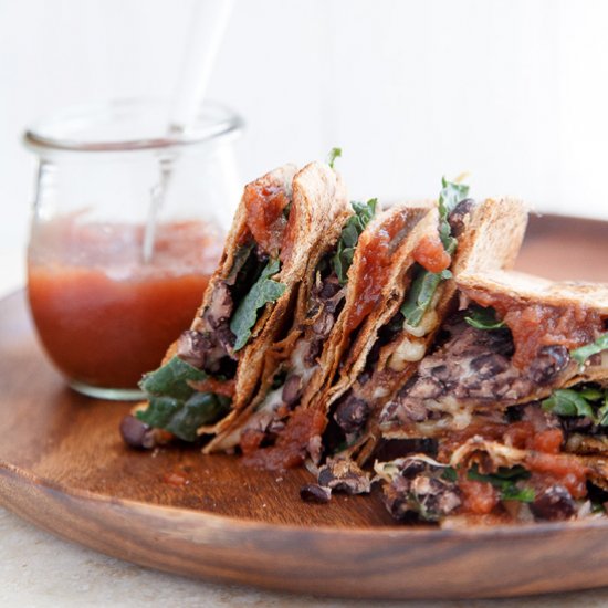 Pumpkin Black Bean Quesadillas