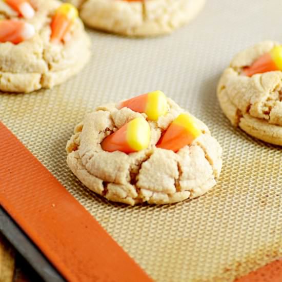 Peanut Butter Candy Corn Cookies