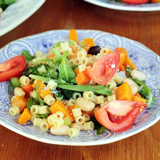 Warm Minestrone Pasta Salad