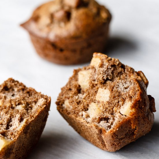 Maple Buckwheat Apple Muffins