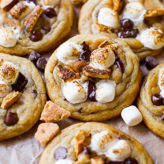 S’more Chocolate Chip Cookies