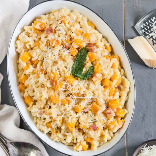 Butternut & Pancetta Baked Risotto