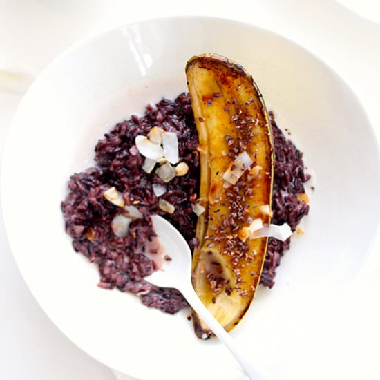 Creamy Coconut Black Rice Pudding