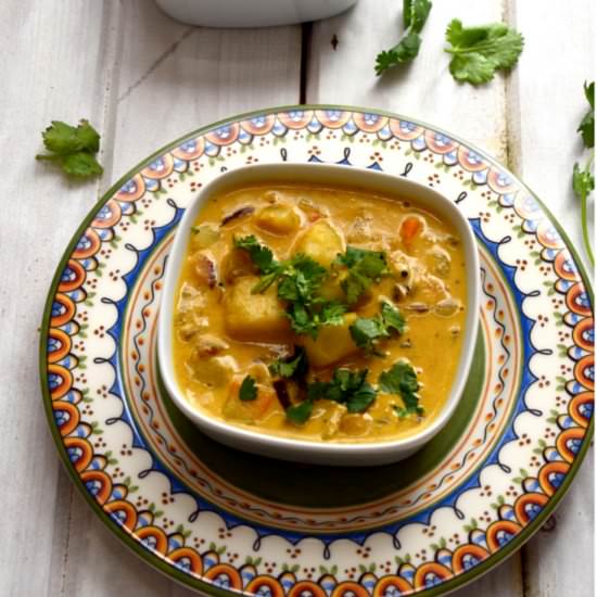 Potato Curry with Coconut Milk