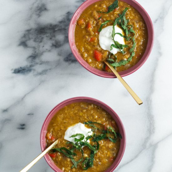 Red Lentil Soup with Sumac