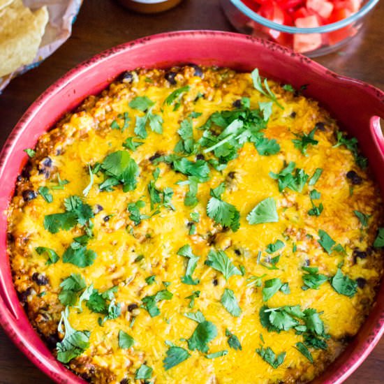 Black Bean & Quinoa Enchilada Bake