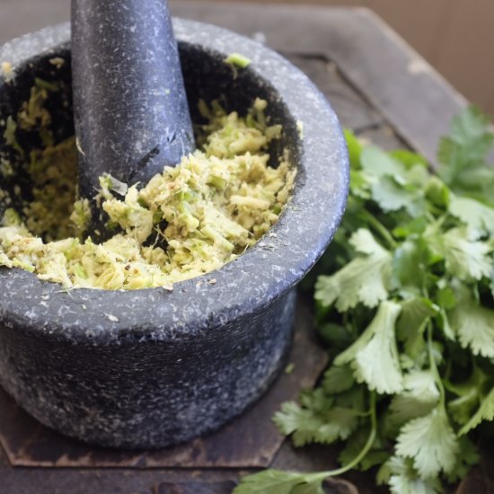 Garlic and Cilantro Paste