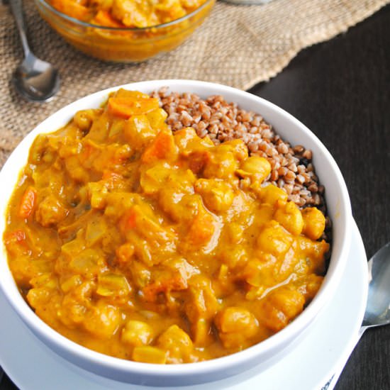 Chickpea Pumpkin Coconut Curry