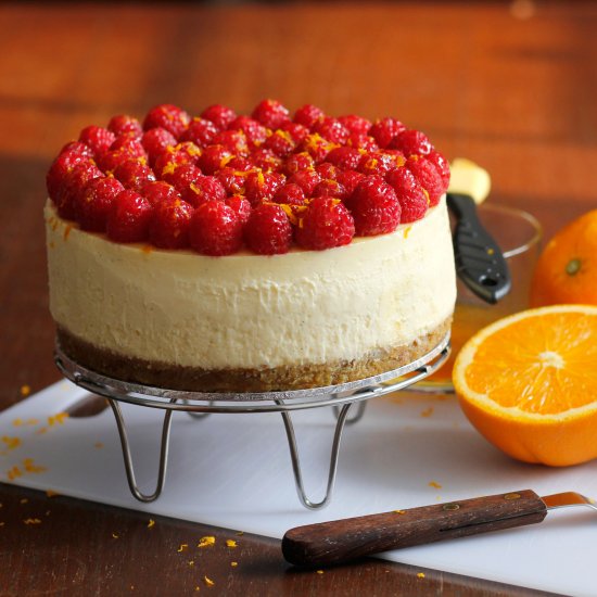 Orange Raspberry Cheesecake