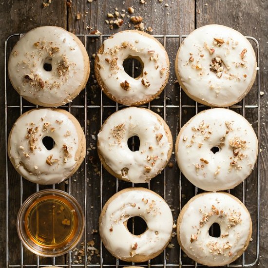 Maple Pecan Baked Donuts