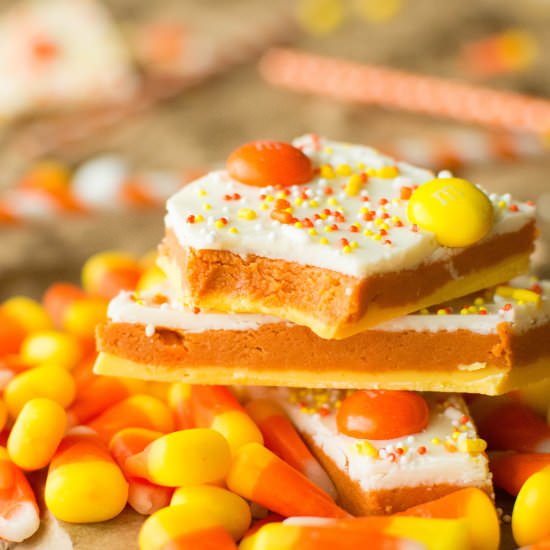 Candy Corn Truffle Bark