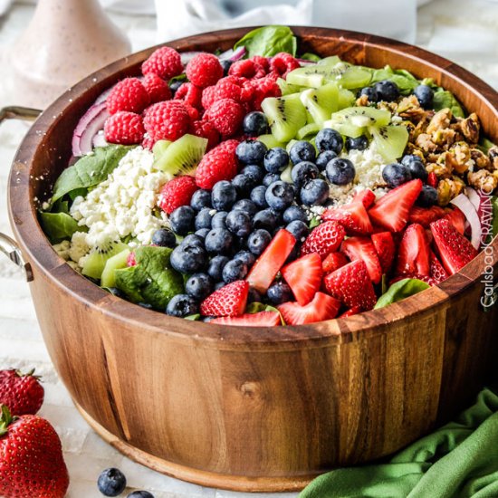 Berry Feta Spinach Salad