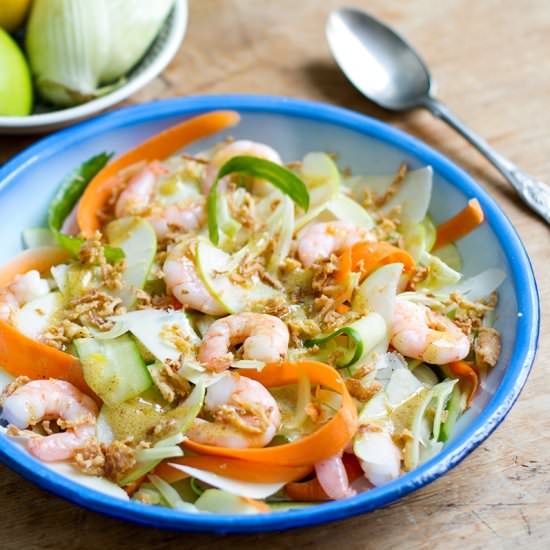 Prawn Fennel Apple & Parmesan Salad