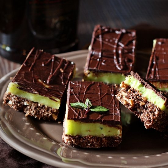 Chocolate Mint Nanaimo Bars