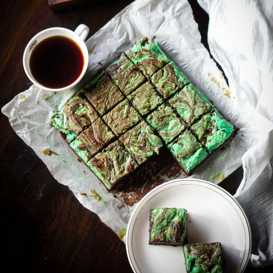 Mint Chocolate Chip Brownies