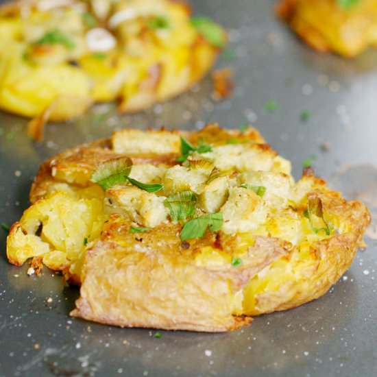 Cheese Smashed Potatoes