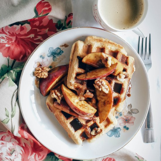 Whole Wheat Waffles & Caramel Apple