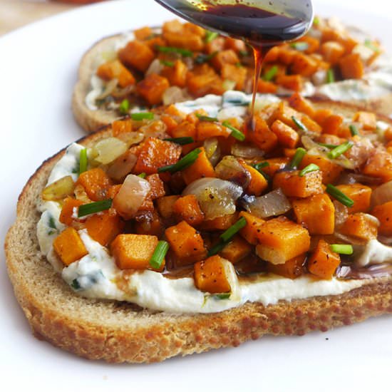 Sweet Potato Ricotta Toast