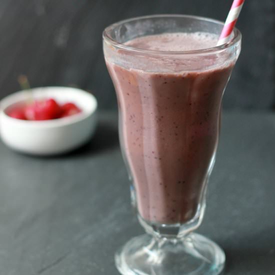 Chocolate Cherry Covered Smoothie