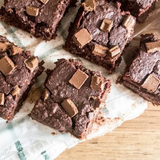 Gooey Black Bean and Beet Brownies