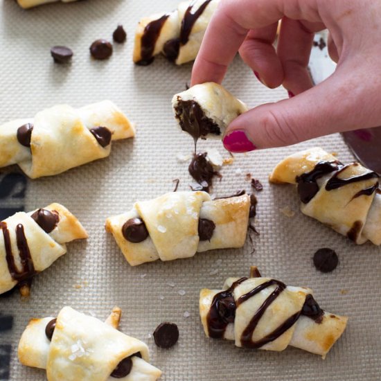 Chocolate Pie Crust Crescents