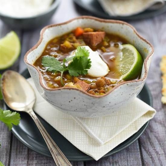 Slow Cooker Lentil and Sausage Soup