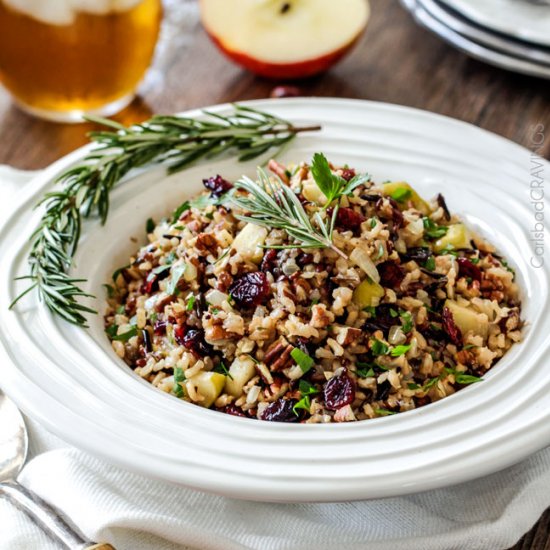 Cranberry Apple Wild Rice Pilaf