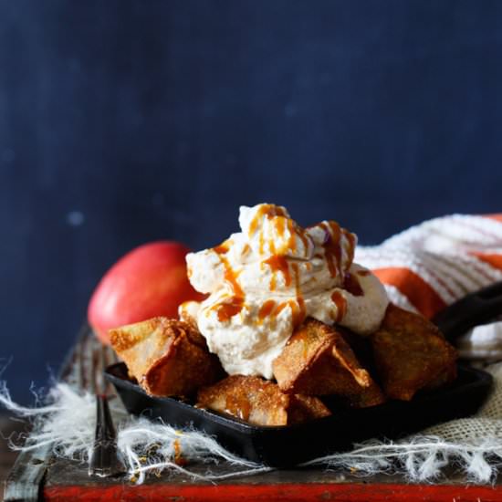 Salted Caramel Apple Pie Wontons