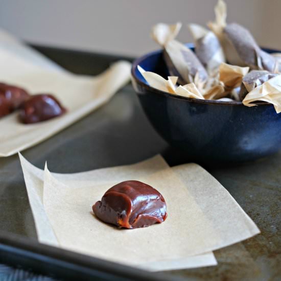 Chocolate Passion Fruit Caramels