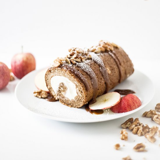 Apple Ice Cream Cake Roll