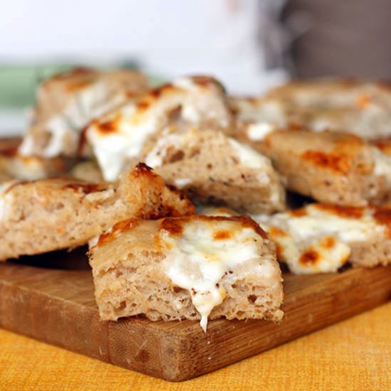 Cheesy Spelt Focaccia