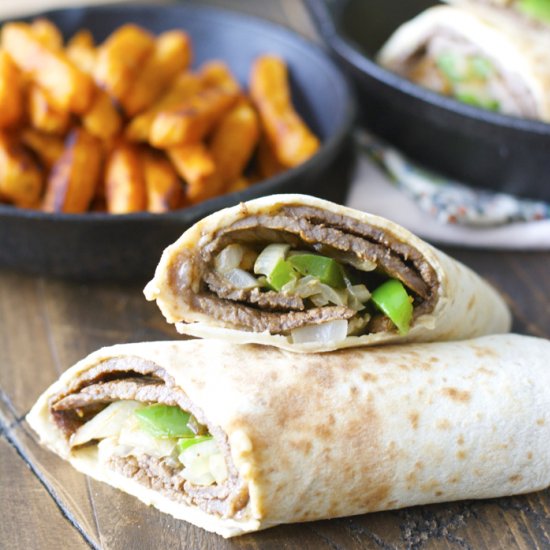 Philly Cheese Steak Wraps