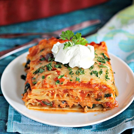 Best Chicken Spinach Lasagna