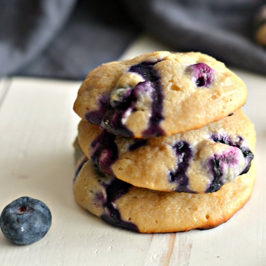 Blueberry Lemon Yogurt Cookies