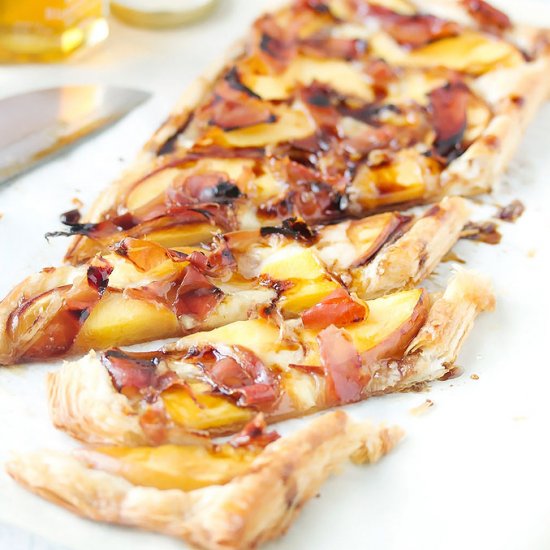 Peach, Proscuito & Brie Tart