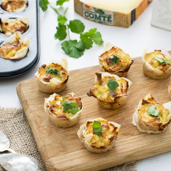 Leek & Comté Curried Mini Quiches