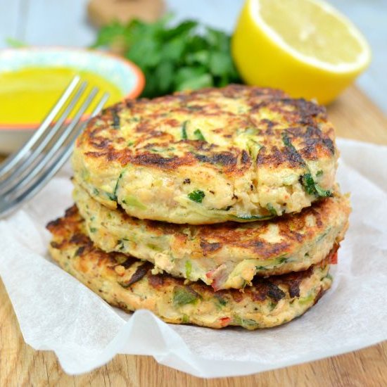 Salmon and Courgette Fritters