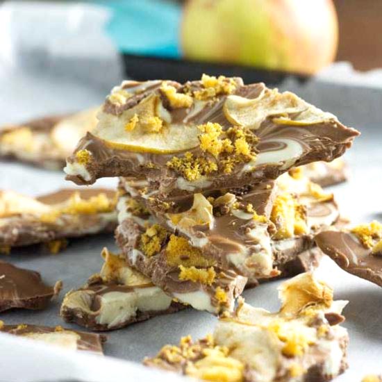 Toffee Apple Chocolate Bark