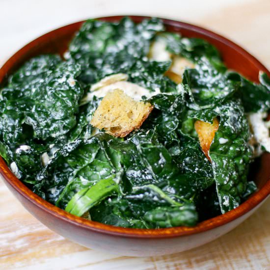 Kale Chicken Caesar Salad