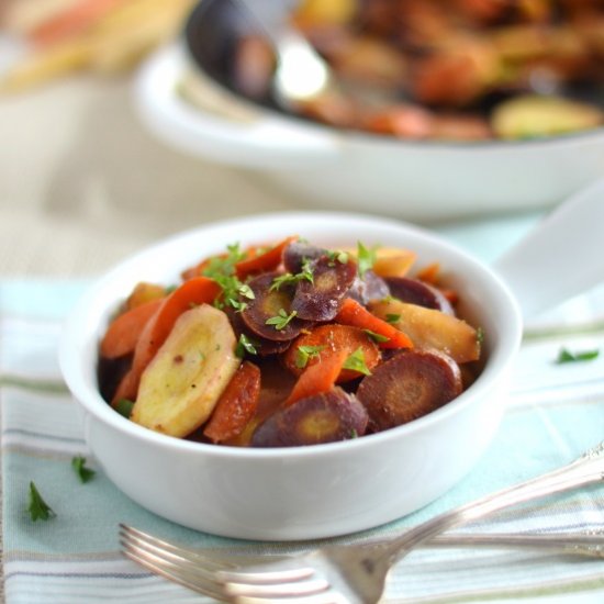 Orange Ginger Carrots and Parsnips