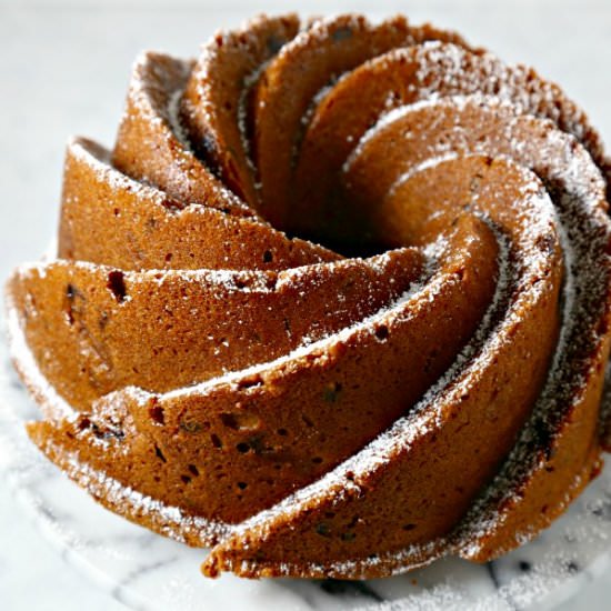 Applesauce Cranberry Bundt Cake