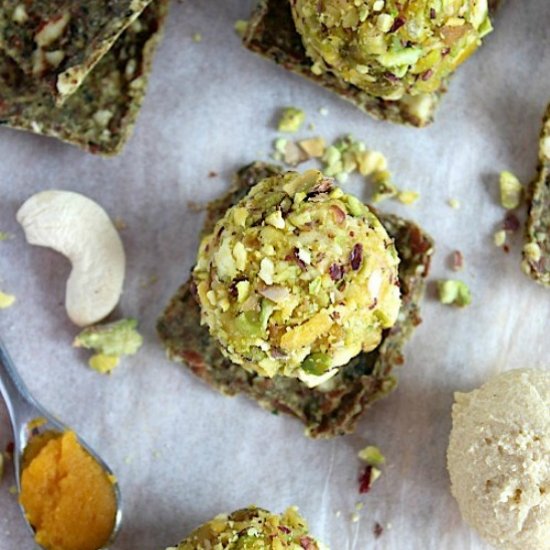 Pumpkin Pistachio “Cheese” Truffles